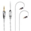 Cavo Bilanciato 0,78mm 4 Fili Placcato Argento per Auricolari 3,5mm 4,4mm