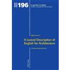 Begoña Soneira A Lexical Description of English for Architecture (Tascabile)