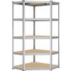 SONGMICS Scaffale Angolare a 5 Ripiani, Scaffalatura ad Angolo in Acciaio per...