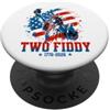 Two Fiddy 250 Humor America 1776 2026 De Funny Two Fiddy 250, 4 luglio, bandiera degli Stati Uniti, Lady Liberty, Stati Uniti PopSockets PopGrip Adesivo