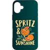 Amalfi Coast Italian Style Summer Design Custodia per iPhone 16 Plus Spritz E Sunshine Italia Arance Rosse
