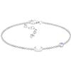 Elli Bracciale Donne Mezzaluna Stella Filigrana con Pietra di Luna in Argento Sterlino 925 Placcato Oro