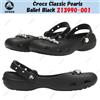 Crocs Classic Pearls Ballet Black 213990-001 taglia unisex