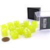Koplow Games Dadi fluorescenti al buio, con puntini bianchi, D6, 16 mm, confezione da 12 Kopl