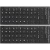 PATIKIL 2pz Portoghese Tastiera Adesivi PC Nero Sfondo con Bianco Scritte | per Computer Laptop Notebook Scrivania