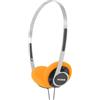 Koss KPH40 - Cuffie on-ear retrò, stile anni '80, leggere, vintage, risposta in frequenza ultra ampia, fascia regolabile in acciaio inossidabile, cuscinetti in schiuma arancione