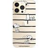 LA CASA DE LAS CARCASAS Custodia Ufficiale Snoopy per iPhone 14 Pro - Cover in Silicone Flessibile Con Strisce per Proteggere il Tuo Cellulare