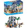 PLAYMOBIL Pirates 71531 Isola del Teschio, Avventura emozionante sull'Isola del Teschio di Cristallo, Incluso Il Pirata e Il Pericoloso Granchio Deeper, Giocattolo per Bambini dai 4 Anni in su