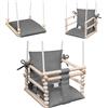 MAMOI® Altalena per bambini, Seggiolino in legno da casa interno per bimbi, A...