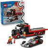 LEGO City Display Truck F1 con Auto da Corsa Audi F1 Giocattolo Kit con 3 Mi...