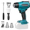 STATORICH Pistola ad aria calda con batteria per Makita 18 V, pistola termica manuale con luci LCD digitali, 50 °C - 550 °C e controllo dell'aria per fai da te, rimozione (senza batteria)
