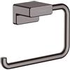 hansgrohe AddStoris - Anello portasciugamani, portasciugamani bagno per montaggio a parete, fissaggio nascosto, accessori bagno, cromo nero spazzolato, 41754340