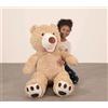 Azomor® Knuffelbeer beige da 130 cm per bambini e adulti - ideale come regalo o decorazione