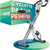 Ultrasport F-Bike, Bicicletta Trainer, Fitness Bicicletta LCD Computer allenamento, Cyclette pieghevole, Max. Peso 100kg, misurazione pulsazioni, 8 livelli resistenza, ruota rifinitura, Nero/Argento