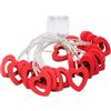 TOYANDONA Luci a Corda in Legno a Forma di Cuore 3 Metri 20 Led, Luce Fatata a Batteria per Decorazioni Luminose Romantiche di Matrimonio e Interni