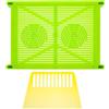 GATHINESS Strumento Manuale per Creare Incenso DIY Rete, Piccolo Verde | Plastica Leggera e Impilabile, Facile da Pulire, per Artigianato