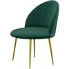 YYLPART Coprisedia con Schienale Rotondo 2/4/6 Pezzi Velluto Fodere Coprisedia Elasticizzato Elegante per Sala da Pranzo Ufficio Coprisedia con Jacqaurd Lavabile(K,1PCS)