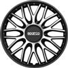 Sparco Set 4 copricerchi 15 pollici copriruota auto Roma SPC1596SVBK argento nero