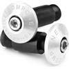 CXEPI Terminali Manubrio Universale - per Manubri da Ø22mm (7/8) (esterno) - Contrappesi per Moto Mtb Bici,Argento