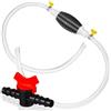 JOINPAYA 1set Pompa Manuale per Trasferimento Carburante Kit Completo con Tubo e Antiritorno Pompetta Sifone per Benzina e Acqua in Plastica e Acciaio Inossidabile Facile da Usare