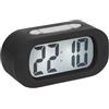Karlsson - Orologio, sveglia in gomma - silicone - nero - 7 x 14 x 5 cm (A x L x P)