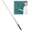 Neerow Bastone indice allungabile 100 cm, asta telescopica con maniglia, bastone indice allungabile, in acciaio inox, compatto per lezioni di presentazione (nero)