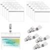 BELIOF 50 Set Porta Badge Plastica PVC Trasparente Porta Cartellino con Clip ...