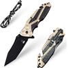 TobeedFnuuy Coltello Pieghevole Tascabile, 3in1 Multiuso Coltello da Caccia, ...