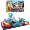 Hot Wheels 'Let's Race' Netflix Mega Squalo Autolavaggio, pista con rullo di...
