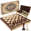 Peradix Set di scacchi in legno da 48,3 cm, scacchiera pieghevole da torneo c...