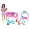 Barbie Skipper Playset Cameretta, set con bambola Skipper e due gemelline, t...