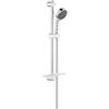 GROHE Vitalio Comfort 100 Set Saliscendi Doccia (2 getti, vassoio per asta, flessibile, installazione veloce), Cromo, 26398000