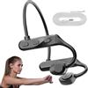 Generico Cuffie a conduzione ossea - Stereo wireless 5.0 | Auricolare con microfono | Auricolari sportivi a orecchie aperte resistenti al sudore, audio sicuro per la corsa, l'arrampicata, la guida