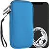 kwmobile Custodia in Neoprene con Zip per Smartphone XL - 6,7/6,8 - Astuccio Portacellulare a Sacchetto con Cerniera - Borsa in pervinca