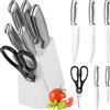 classbach 414018 classbach set di ceppi per coltelli C-MBS 4018, 7 pezzi, bianco