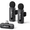 BOYA BYV20 Microfono wireless per iPhone 15/16, Android, 48 KHz/16 bit, 9H, c...