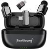 zealsound Microfono Lavalier Wireless Mini per *phone, Android, PC USBC/Light...