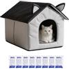 Generico Casetta Raffreddamento Animali Domestici, Grotta Gatti Aperto, Con 8 Impacchi Ghiaccio, Rifugio Impermeabile Animali, Cuccia Cani Estiva Aria Condizionata, Pieghevole Per Giardino Cortile Patio