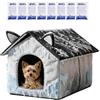 Generico Casetta Raffreddamento Animali Domestici, Grotta Gatti Aperto, Con 8 Impacchi Ghiaccio, Rifugio Impermeabile Animali, Cuccia Cani Estiva Aria Condizionata, Pieghevole Per Giardino Cortile Patio