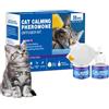 Wusideday Feromoni Gatto Calmante, Diffusore Feromone Felino, Diffusore di Feromoni Plug-in per Cani E Gatti, 60 Giorni Feromonis Gatto Calmante Allevia Stress Ricarica
