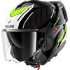 SHARK, Casco Moto Modulare OXO RYDGER Black White Yellow KWY, XXL