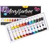 ideen mit herz Set di colori acrilici con 12 tubetti da 12 ml, 12 colori diversi, qualità pr...