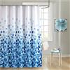 BoomTeck Blu Tenda da Doccia 180x200 cm, Tenda da Bagno Tessuto Poliestere Impermeabile Lavabile Antimuffa Antiruggine Lungo Decorativo Vasca da Bagno, con 12 Ganci Plastica, Azzurro Petali Floreali Design