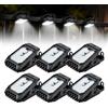 BYZESTY 6 lampade solari per esterni con sensore di movimento, luci solari a clip per esterni, luci solari per esterni, in plastica ABS, lampada solare a LED per esterni impermeabile IP65 per giardino