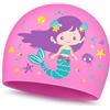 ALLY-MAGIC Cuffia da nuoto per bambini, impermeabile, per ragazzi e ragazze, in silicone, comoda cuffia da nuoto antiscivolo, adatta per nuoto e immersioni, E21-ETGJYM