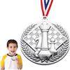 Genérico Medaglie - Ciondolo in lamina d'oro premium da 6,5 x 0,4 cm (1 pezzo) con cordino, trofeo vincitore, decorazione per realizzazioni, ideale per la giornata dello sport scolastico, competizioni