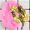 FOSANGNANTU Stampi in silicone, stampi per cioccolato, 8,2 x 5,8 cm, a grappolo d'uva, a forma di foglia, strumenti per decorare torte, cupcake, fondente, cioccolato, caramelle, torte