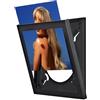 Show and Listen Easy Change Frame Show & Listen Cornice per LP con Apertura Frontale Basculante, Acrilico, Nero, 38 x 38 x 3 cm