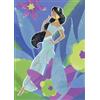 Komar Quadro da parete Disney Princess Jasmine in blu, dimensioni 50 x 70 cm, decorazione da parete per cameretta dei bambini