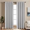 CUCRAF Tende oscuranti per finestre, con tasca per asta, isolamento termico, per camera da letto e soggiorno, set di 2 pannelli. 132 x 183 cm, bianco grigio